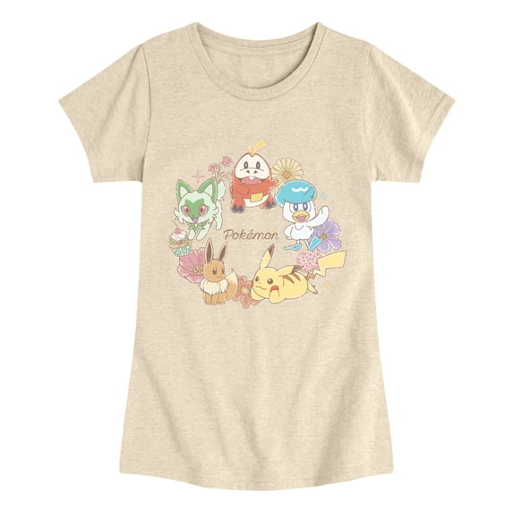 Pokémon - Cafe Spring Fitted Short Sleeve Graphic T-Shirt