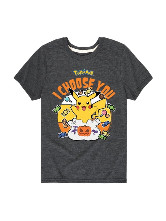 Pokémon - Pikachu Halloween Candy I Choose You Boys' Short Sleeve Graphic T-Shirt