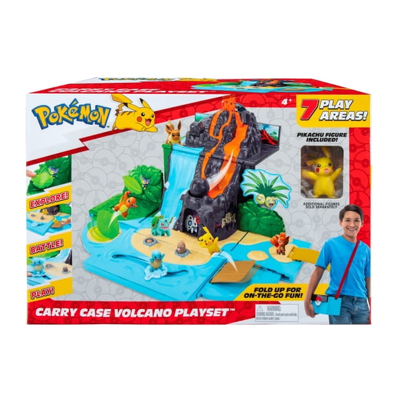Pokmon Volcano Playset Carry Case with Pikachu Figure