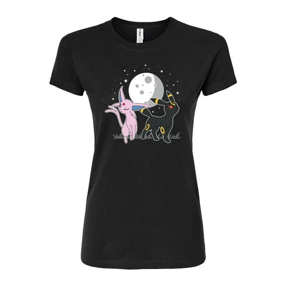 Pokémon - Celestial Espeon And Umbreon  - Juniors Fitted Graphic T-Shirt