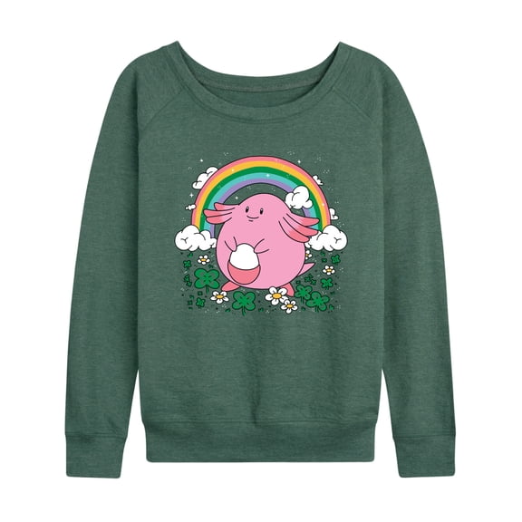 Pokémon - Chansey St. Patrick's - Women's French Terry Long Sleeve Pullover