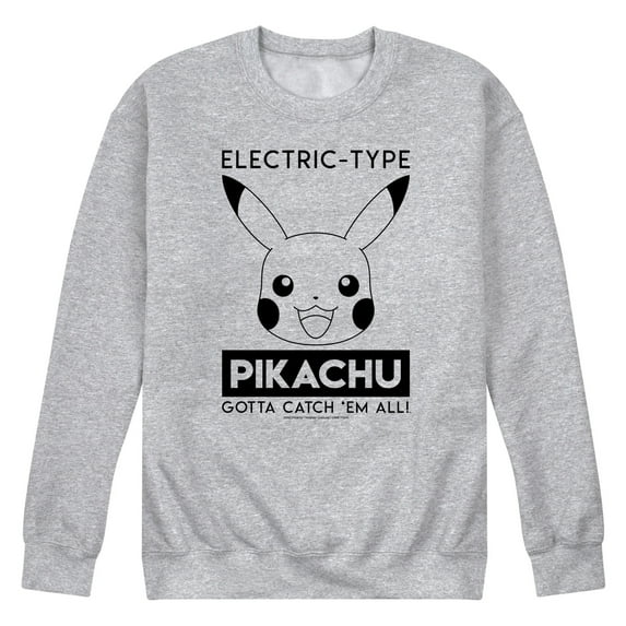 Pokémon - Character Grid - Men's Crew Neck Fleece Pullover