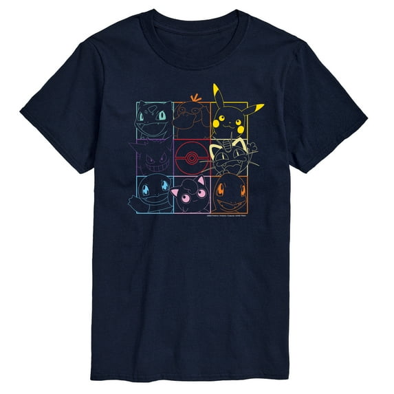 Pokémon - Character Grid - Men's Short Sleeve Graphic T-Shirt