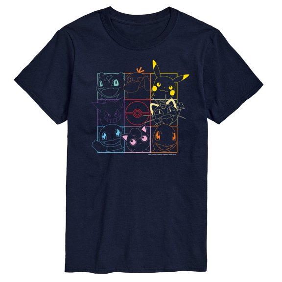Pokémon - Character Grid - Men's Short Sleeve Graphic T-Shirt
