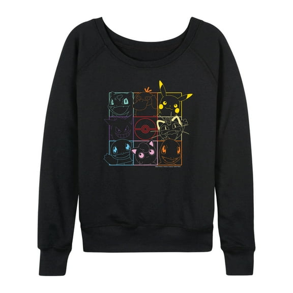 Pokémon - Character Grid - Women's Lightweight French Terry Long Sleeve Shirt