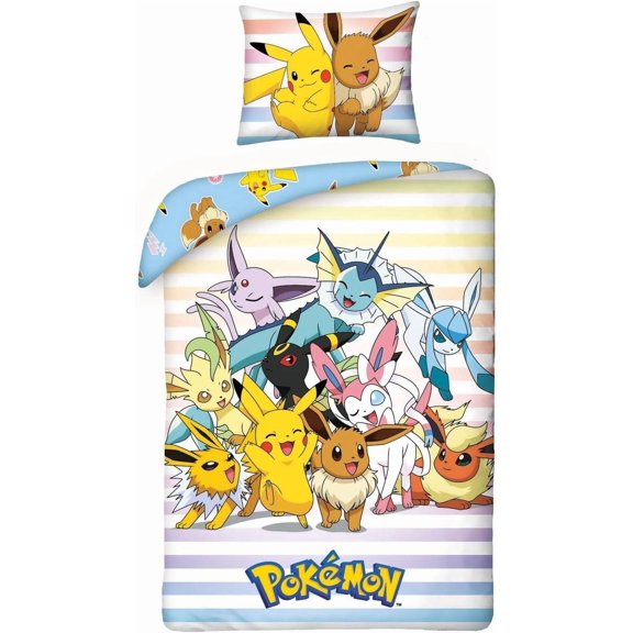 Pokmon Characters Single Cotton Duvet Cover Set - European Size