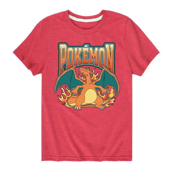 Pokémon - Charizard Collegiate - Toddler And Youth Short Sleeve T-Shirt