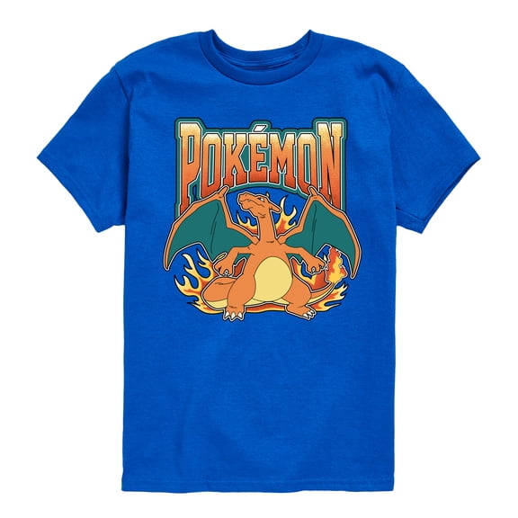 Pokémon - Charizard Collegiate - Toddler And Youth Short Sleeve T-Shirt