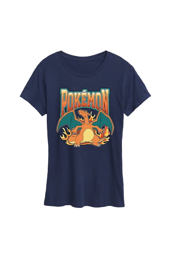 Pokémon - Charizard Collegiate - Women's Short Sleeve Graphic T-Shirt