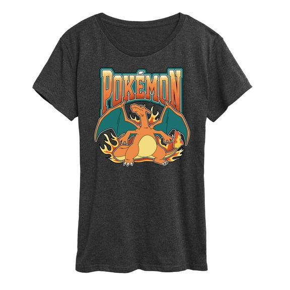 Pokémon - Charizard Collegiate -  Women's Short Sleeve Graphic T-Shirt