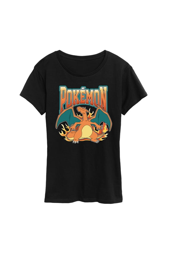 Pokémon - Charizard Collegiate -  Women's Short Sleeve Graphic T-Shirt