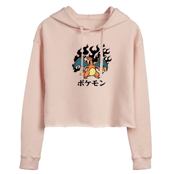 Pokémon - Charizard Flash Fire - Juniors Cropped Pullover Hoodie