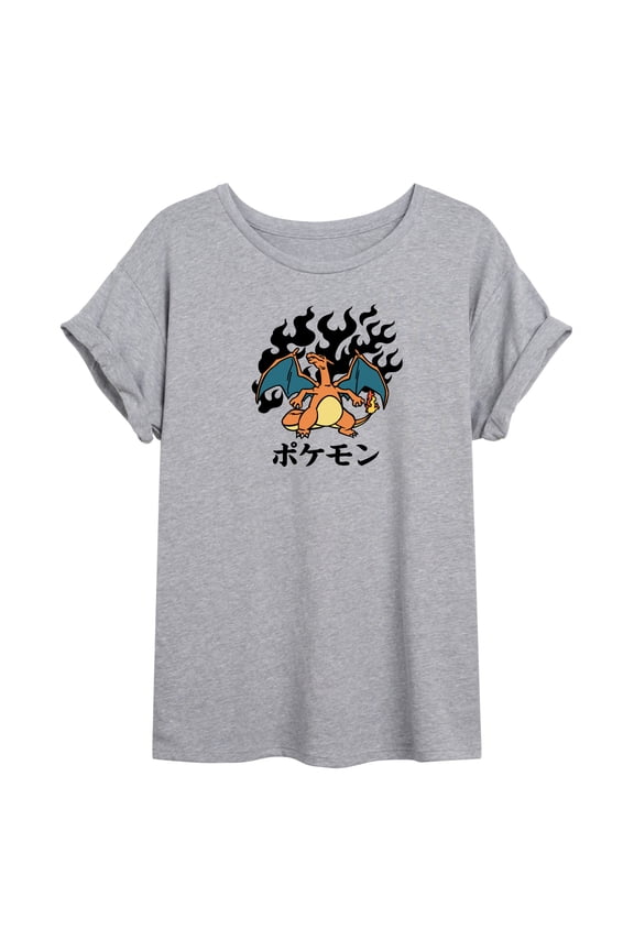 Pokémon - Charizard Flash Fire - Juniors Ideal Flowy Muscle T-Shirt