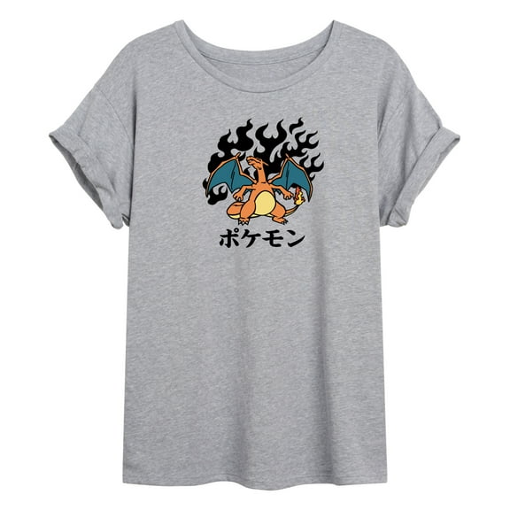 Pokémon - Charizard Flash Fire - Juniors Ideal Flowy Muscle T-Shirt