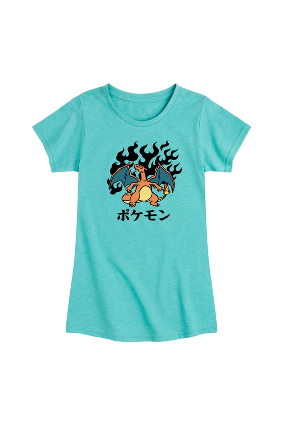 Pokémon - Charizard Flash Fire - Youth Girls Short Sleeve Graphic T-Shirt