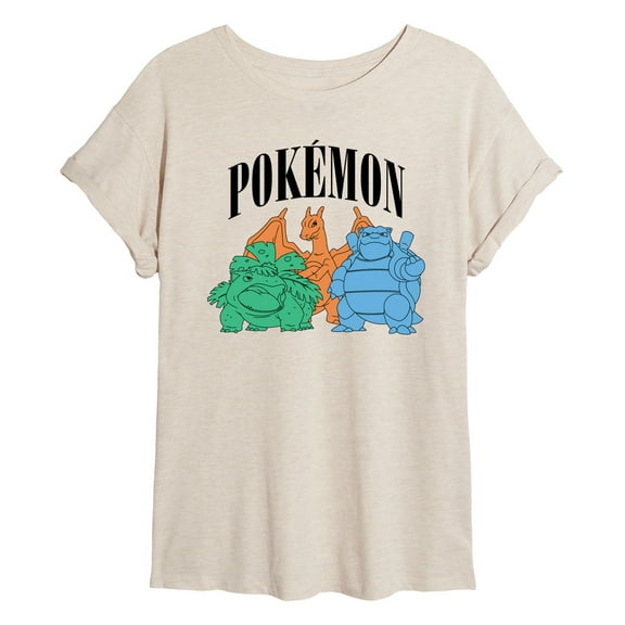 Pokémon - Charizard Venusaur Blastoise Group - Juniors Muscle T-Shirt
