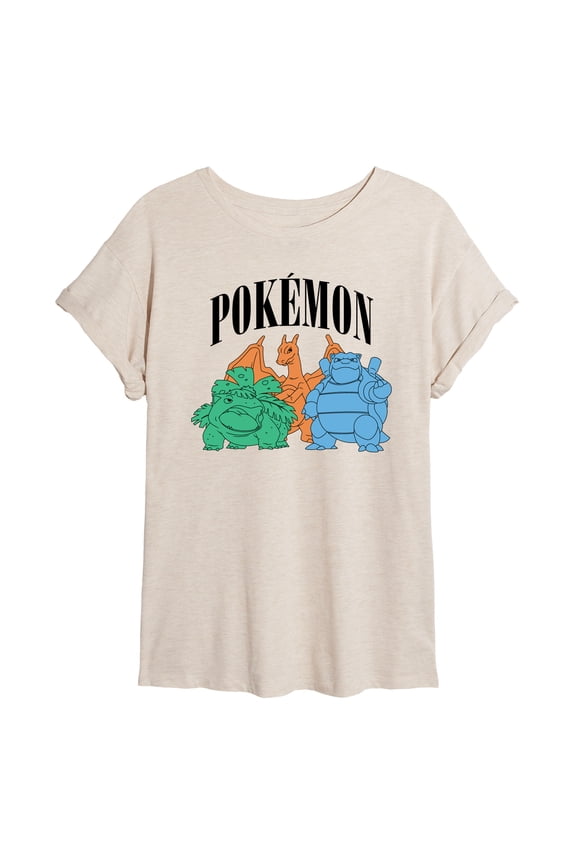 Pokémon - Charizard Venusaur Blastoise Group - Juniors Muscle T-Shirt
