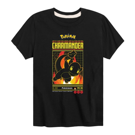 Pokémon - Charmander Pokedex - Youth Short Sleeve Graphic T-Shirt