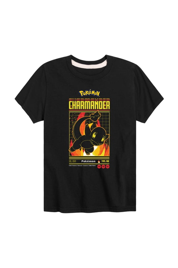 Pokémon - Charmander Pokedex - Youth Short Sleeve Graphic T-Shirt