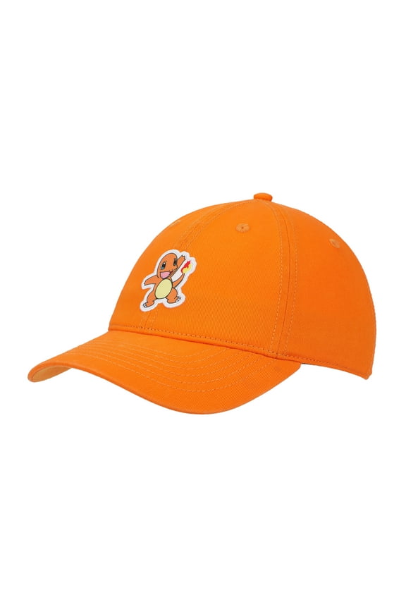 Pokmon Charmander Printed Patch Orange Unstructured Baseball Cap