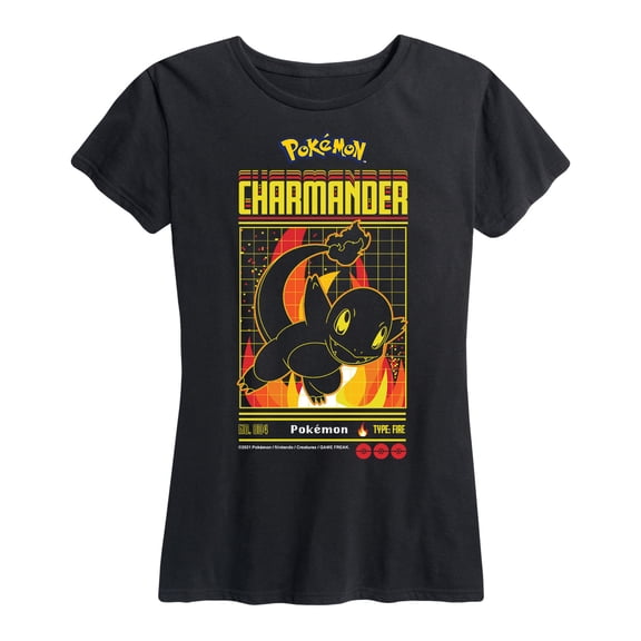 Pokémon - Charmander Retro Gamer - Women's Short Sleeve Graphic T-Shirt