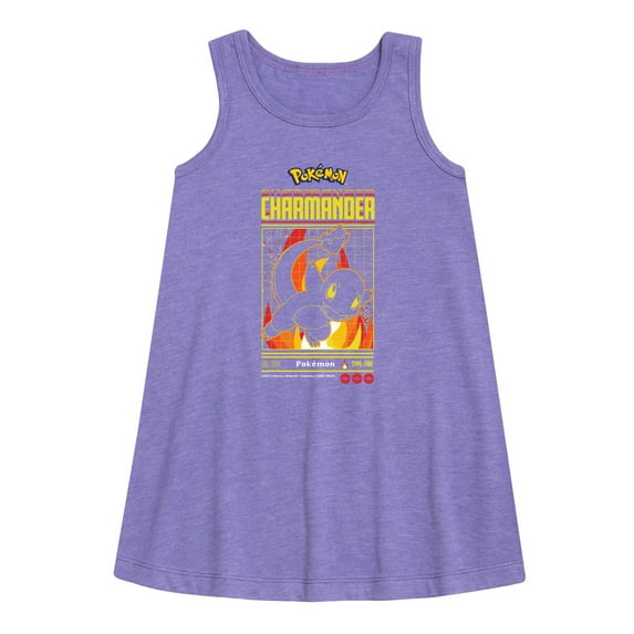 Pokémon - Charmander Retro - Youth Girls A-line Dress