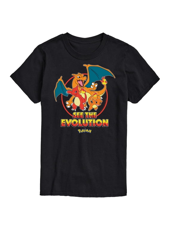 Pokémon - Charmander See The Evolution Men's Short Sleeve Graphic T-Shirt