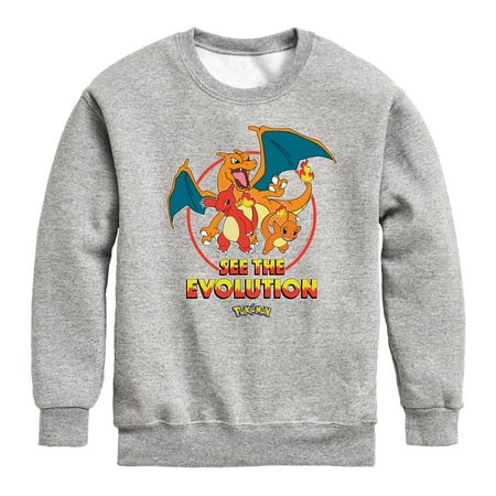 Pokémon - Charmander See The Evolution - Youth Crewneck Fleece Sweatshirt