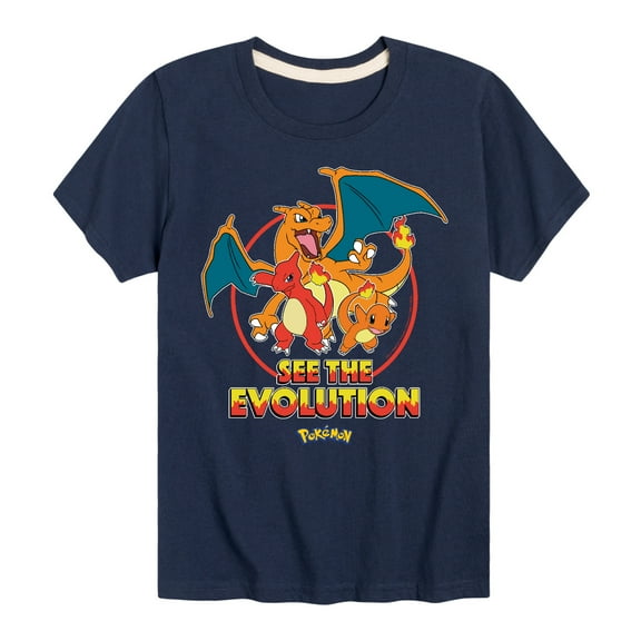 Pokémon - Charmander See The Evolution - Youth Short Sleeve Graphic T-Shirt