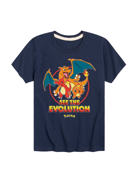 Pokémon - Charmander See The Evolution Boys' Short Sleeve Graphic T-Shirt
