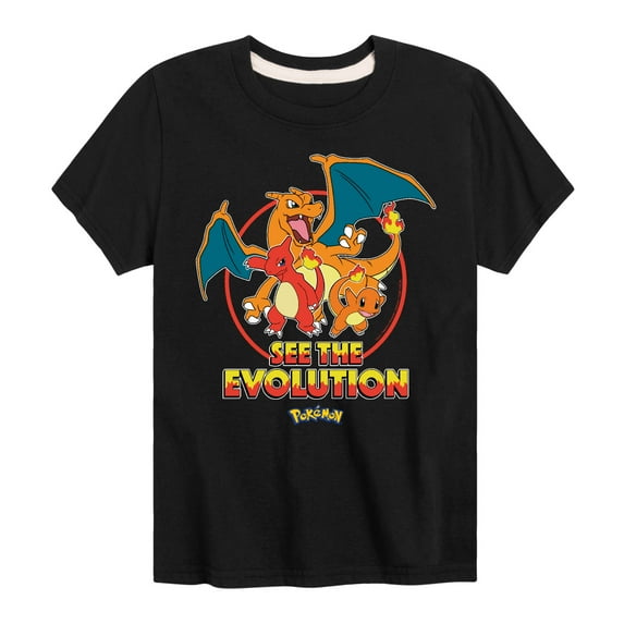 Pokémon - Charmander See The Evolution - Youth Short Sleeve Graphic T-Shirt