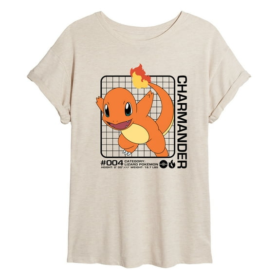 Pokémon - Charmander Stats - Women's Oversized T-Shirt