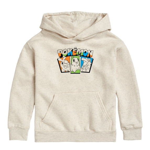 Pokémon - Chikorita Tepig Totodile Boxes - Youth Pullover Hoodie