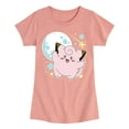 thumbnail image 1 of Pokémon - Clefairy Moon Stars - Girls Toddler And Youth Fitted Short Sleeve Graphic T-Shirt, 1 of 5