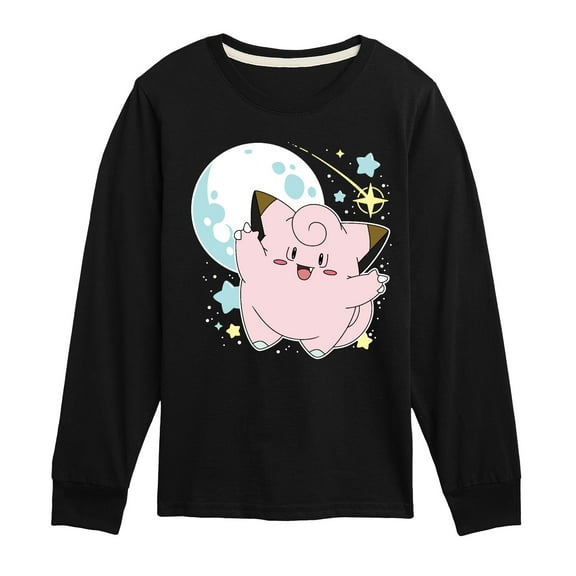 Pokémon - Clefairy Moon Stars - Toddler And Youth Long Sleeve Graphic T-Shirt