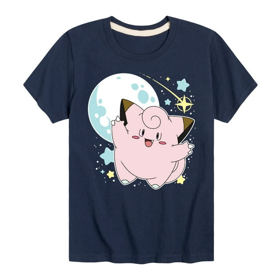 Pokémon - Clefairy Moon Stars - Toddler And Youth Short Sleeve Graphic T-Shirt