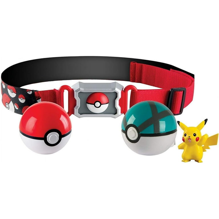 Tomy Pokemon Clip N Carry Poke Ball 2 inch Action Figure with Belt - Pikachu