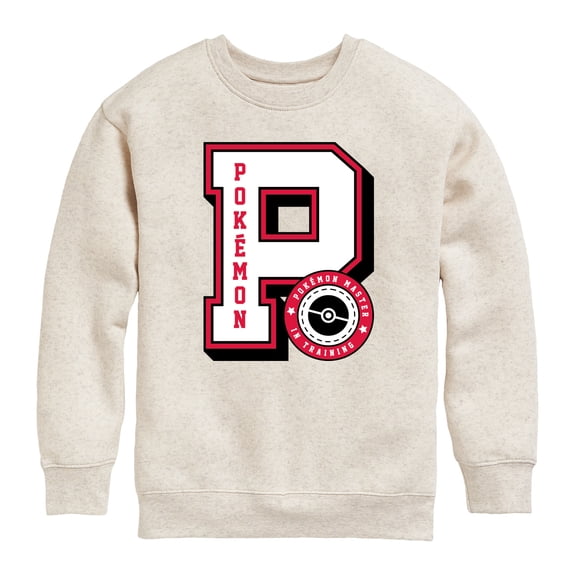 Pokémon - Collegiate Letter - Youth Crew Fleece Sweatshirt