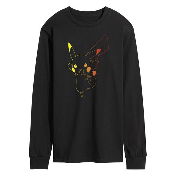 Pokémon - Colorful Pikachu Outline - Men's Long Sleeve T-Shirt