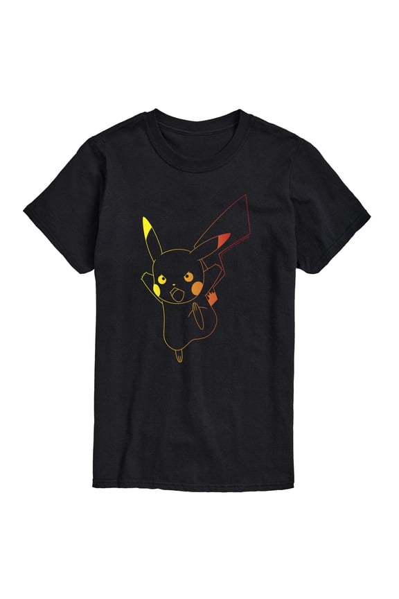 Pokémon - Colorful Pikachu Outline - Men's Short Sleeve Graphic T-Shirt