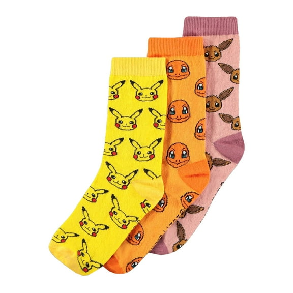 Pokmon Crew Socks new Official Mens (3Pack) UK Size 9-12