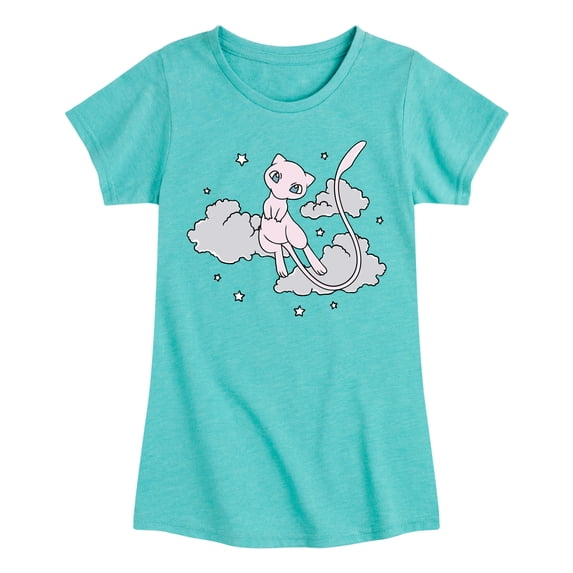 Pokémon - Daily Sketch Mew - Girls Fitted Short Sleeve Graphic T-Shirt