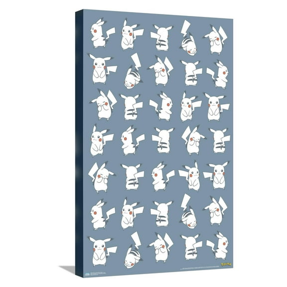 Pokémon: Daily Sketch - Pikachu Canvas Wall Poster, 14.725" x 22.375"