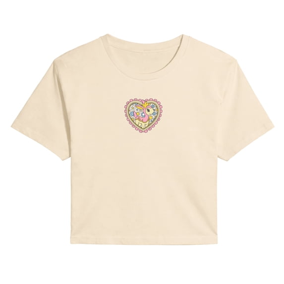 Pokémon - Deerling Heart Spring Women's Cropped Graphic T-Shirt