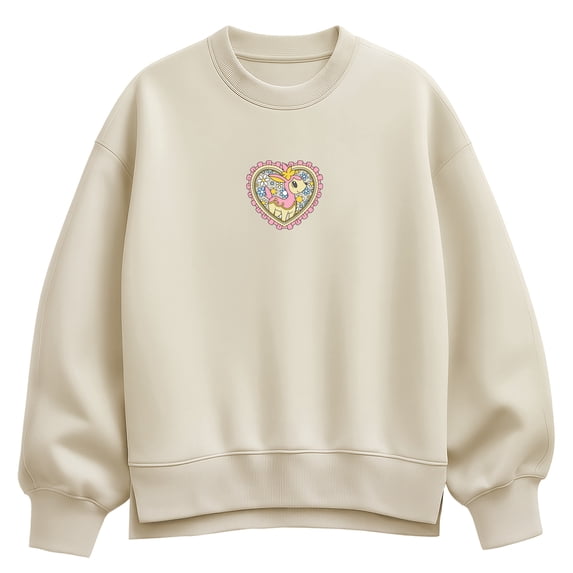 Pokémon - Deerling Heart Spring - Women's Oversized Fleece Crew Sweatshirt