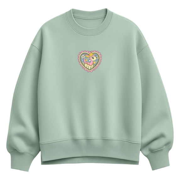 Pokémon - Deerling Heart Spring - Women's Oversized Fleece Crew Sweatshirt