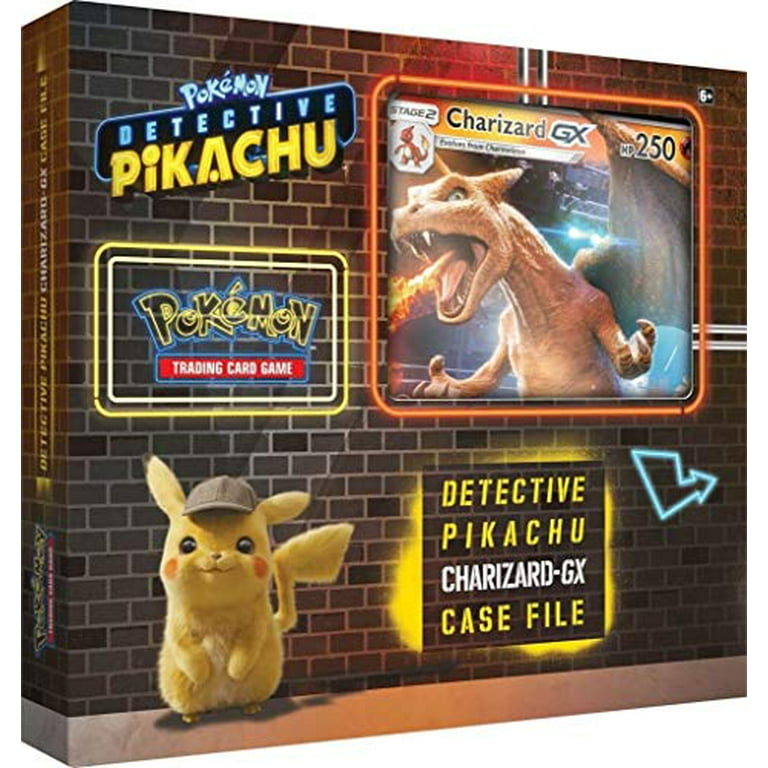 Detective Pikachu Pokemon Trading Cards- Charizard-Gx Case File + 6 Booster  Pack + A Foil Promo Card + A Foil Oversize Card