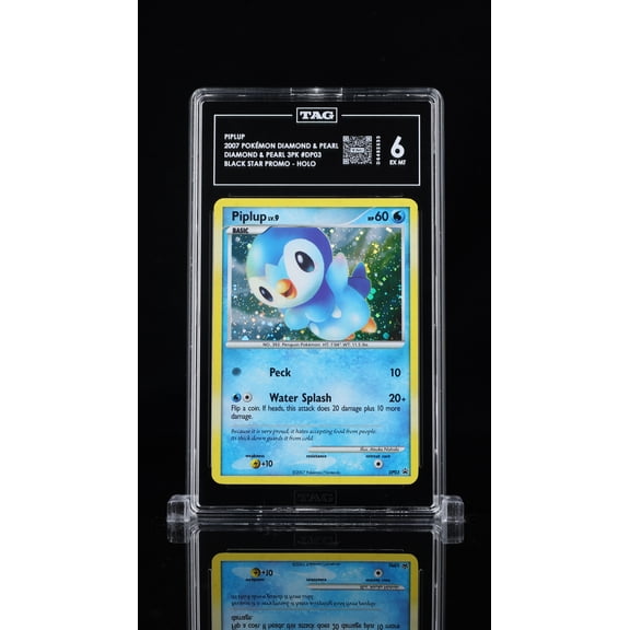 Pokmon Diamond & Pearl Black Star Promos Piplup TAG 6 #DP03