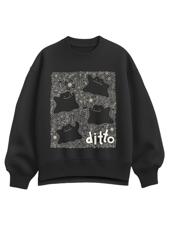 Pokémon - Ditto Dainty Flowers Women's Oversized Fleece Crew Sweatshirt
