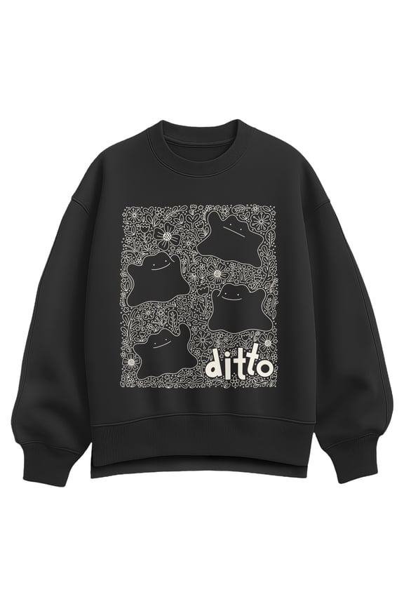 Pokémon - Ditto Dainty Flowers - Women's Oversized Fleece Crew Sweatshirt